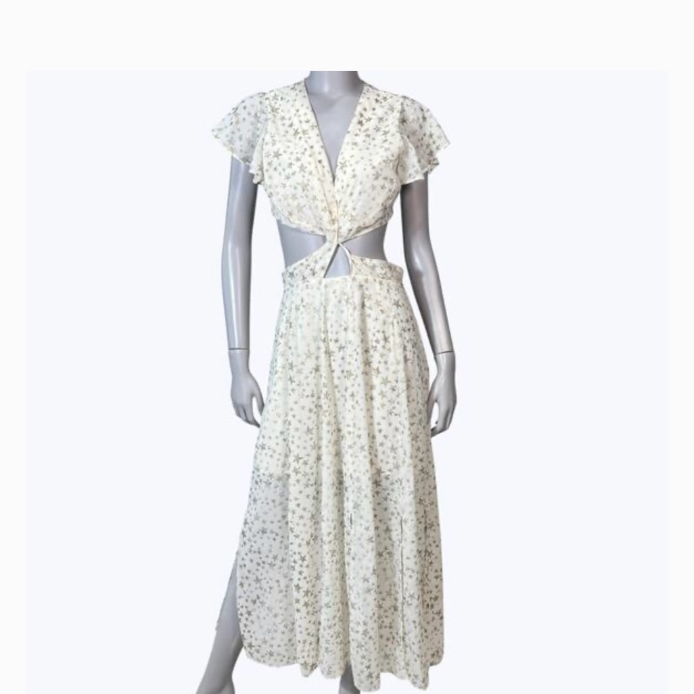 Free People Gold Star Cutout Jasper Dress